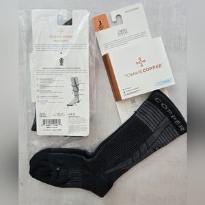 *2 Pairs* TOMMY COPPER Black Crew Socks, NWT, Womens Size 4-6.5 (Small)